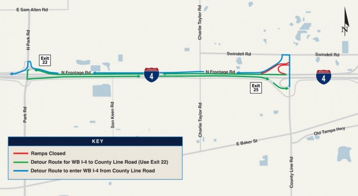 Westbound I-4 Ramps at County Line Road Closing this Weekend